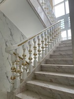 Balustrade d'escalier d'intérieur et de style antique, balustrade en bois, pour européen et orange