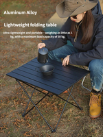 Table de pique-nique pliable portable en aluminium léger moderne pour usage extérieur et plage