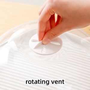 Couvercle de micro-ondes durable anti-éclaboussures avec poignée, couvercle pour aliments chauds frais, résistant aux hautes températures, récipient de conservation hermétique - Product Image 4