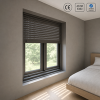 Fenêtre à persiennes résistante aux intempéries en aluminium avec lame réglable, volet résistant aux tempêtes pour villa, jardin, maison