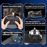 Control Inalámbrico para Juegos Saitake con Joystick, Iluminación RGB y Motor de Vibración, Micrófono Compatible para PS5