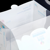 Boîte d'emballage en plastique transparente pliable personnalisée, carton de présentation transparent pour l'emballage en magasin