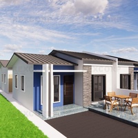 Casa Modular Semi-Independiente de 42 m², 2 Dormitorios, 1 Baño, Sistema de Hormigón con Estructura de Acero, Casa Prefabricada en Ecuador