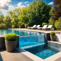 Clôture de piscine en verre trempé de 12 mm, accessoires en acier inoxydable, design moderne pour villa et complexe hôtelier
