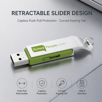 Pembuka Botol Aluminium USB 2.0 Flash Drive 32GB/128GB Mini Logam Baru Kreatif untuk Hadiah Pameran Dagang Grosir