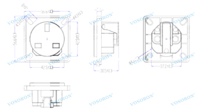 <strong>UK</strong> British Singapore Waterproof Industrial <strong>Socket</strong> 13A 250V IP54 AC Power <strong>Socket</strong> Power Connector Plug <strong>Socket</strong> with Cover - Product Image 6