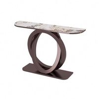 Table console luxueuse en or avec plateau miroir pour la décoration du salon, table console moderne pour le bureau, en vente