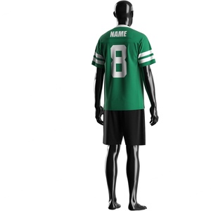 Wholesale Sportswear Competition Polyester Gym Quick Dry <b>Green</b> V Neck <b>Mesh</b> Jersey Classic Football Shirts American Sports - Product Image 4