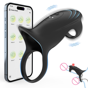 Anillo Vibrador de Silicona Multifrecuencia <span class=keywords><strong>2026</strong></span>, el Mejor para Retrasar la Eyaculación, Masaje con Esencia Mejorada para Parejas, Vibración con Bloqueo de Pene - Product Image 2