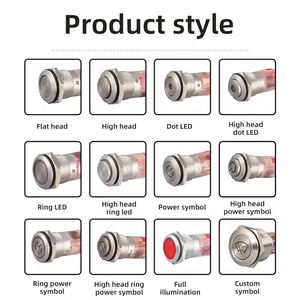 <span class=keywords><strong>สวิตช์</strong></span>กดแบบกดติดปล่อยดับ HBAN สีเขียว ไฟ LED ส่องสว่าง ตัวเรือนโลหะ ขนาด 22 มม. 220 โวลต์ ขั้วต่อแบบขาเสียบ ปกติ<span class=keywords><strong>เปิด</strong></span> แบบกดติดปล่อยดับ  IP67 - Product Image 2