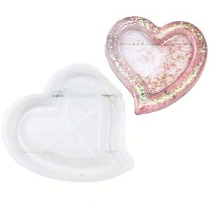 Posavasos Pequeño en Forma de Corazón, Resina Epoxi, Silicona, Hecho a Mano, Molde para Manualidades, Molde de Amor, OEM/ODM - Product Image 1