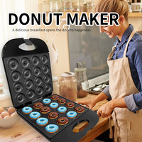 Machine à donuts en plastique standard US 110V, modèle ET-3109, machine à gâteaux et petit-déjeuner, machine à sandwichs, grande machine à pain 16 trous pour