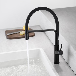 Modern Single Lever Kitchen Mixer Taps Flexible Single Handle Brass Black Pull Out Kitchen Faucets AT9238B -DX Kitchen - Product Image 2
