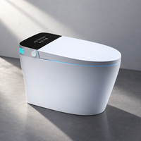 Vente en gros usine WC intelligent monobloc en céramique avec bidet intégré, fonctionnement automatique, télécommande, siphon en P/S, chauffant