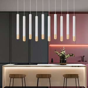 Lámpara Colgante Cilíndrica Negra Moderna con Altura Ajustable, Control Remoto, Acero Inoxidable, LED E26, 3500K, Blanco Cálido para Sala de Estar - Product Image 6