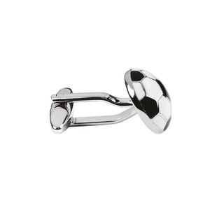 Set di Gemelli a Tema Calcio in Acciaio Inossidabile, Diametro 14mm, Altezza 5mm, Accessorio per Matrimoni, Fidanzamenti, Feste, Idea Regalo, Senza Clip per Cravatta - Product Image 2