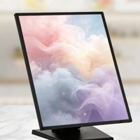 Boîte à lumière LED ultra-mince à cadre en aluminium, type tiroir, 2000 lumens, en verre, pour menu lumineux, panneau de prix, affichage vertical de commande sur bureau