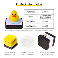 Bloc-notes 3D en papier B.Duck mignon, calendrier de bureau, modèle animal superposé, décoration légère, art populaire fait main, personnalisable