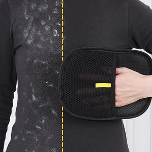 Gant anti-poils pour animaux de compagnie, noir, en polyester, rouleau manuel pour enlever les poils de chat et de chien, accessoires de nettoyage - Product Image 2