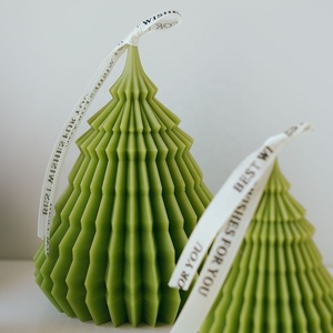 Bougie décorative pour arbre de Noël rouge/verte, bougie aromatique de Noël, cadeau de Noël, vente en gros - Product Image 5