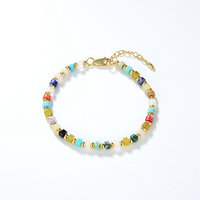 Bracelet en argent sterling 925 avec pierres précieuses, pierres précieuses arc-en-ciel, cristaux roses, topaze à rayures bleues, jade blanc, perles de cornaline