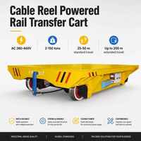 Chariot de transfert sur rail motorisé pour bobines de câbles, chariot ferroviaire robuste, chariot de manutention de charge sur mesure pour atelier et usine