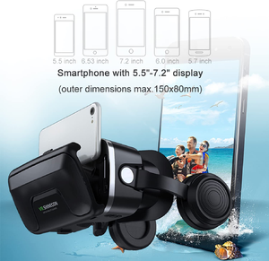 Sản phẩm mới nhất: Kính thực tế ảo VR nâng cấp, kính đeo đầu cho điện thoại thông minh 4.0-6 inch, hộp kính VR, kính <span class=keywords><strong>3D</strong></span> - Product Image 4