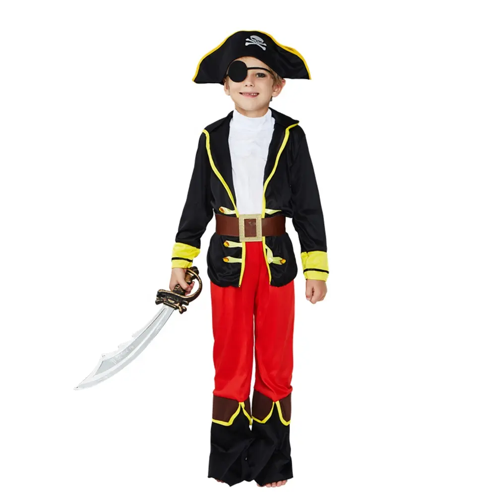 Ropa de actuación para niños, traje de Cosplay, fiesta de Halloween, Carnaval, Pirata caribeño, Samurai