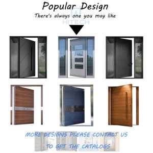 Hitech-US Puertas delanteras de entrada exterior Fábrica de gama alta Puerta de pivote abatible personalizada Invisible Puerta de madera cara - Product Image 5