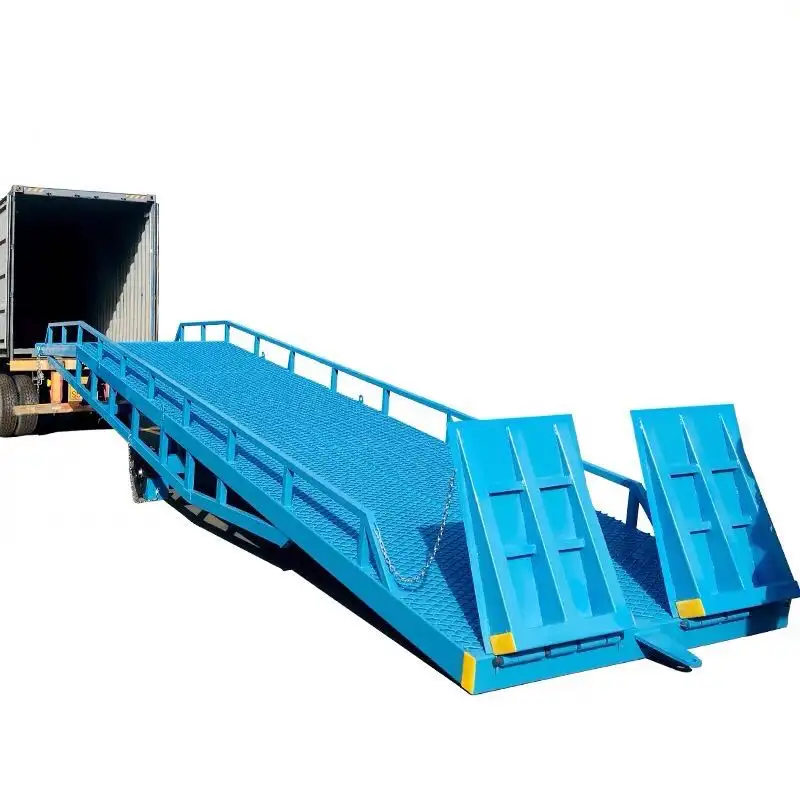 נייד מיכל מלגזה טעינת dock רמפה 6000kg קיבולת מותאם אישית פלטפורמה