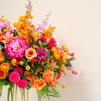 Bruiloftdecoratie tafelstukken kunstbloemen zijden bloemenbal voor bruiloftdecoratie rode bloemenbal tafelstuk