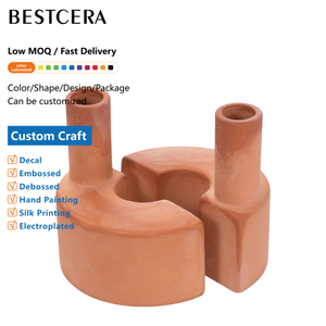 BESTCERA Dispositifs d'arrosage réutilisables pour plantes, Pics d'arrosage auto-irrigants avec réservoir d'<span class=keywords><strong>eau</strong></span>, Pot en terre cuite auto-arrosant en argile - Product Image 1