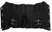 Body Shapewear noir pour femmes, Lingerie gothique, Corset Steampunk, Bustier avec chaînes, grande taille