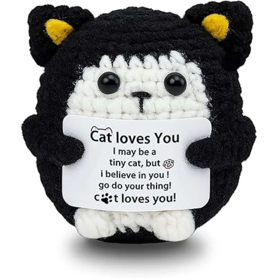 Poupée chaton noir au crochet, un amour.