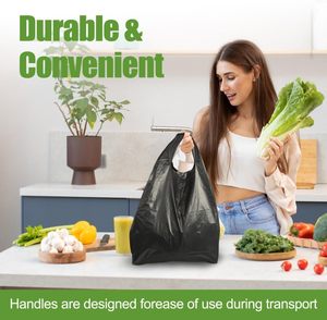 ถุงช้อปปิ้งพลาสติกแบบใช้ซ้ำได้และแบบใช้แล้วทิ้งสำหรับร้านอาหาร ร้านสะดวกซื้อ ซูเปอร์มาร์เก็ต ยี่ห้อหัวหม่าเหิงชุน - Product Image 5