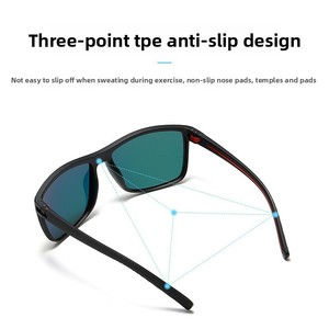 <span class=keywords><strong>Gafas</strong></span> de Sol Deportivas <span class=keywords><strong>Retro</strong></span> de Alta Gama para Hombre con Protección UV400 Polarizadas para <span class=keywords><strong>Ciclismo</strong></span> Visión Nocturna y Patillas Flexibles Coloridas Hechas de PC - Product Image 3