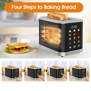<b>Toaster</b> 2 Slice Digital Smart <b>Toaster</b> with TouchScreen Dual Control Panel for Bagels, Bread, Waffles - Product Image 4
