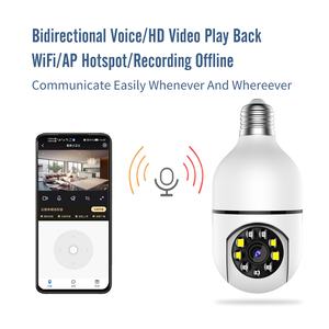 E27 Led Licht 360 Graden Wifi Lamp Binnencamera Nachtzicht Automatische Menselijke Tracking Ptz-Functies Voor Bewaking - Product Image 5