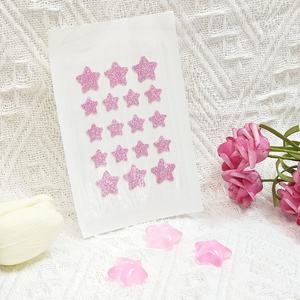 Patch Glitter untuk perawatan kulit, stiker bintik jerawat hidrokoloid 15 noda bintang, tambalan Glitter hidrogel jerawat - Product Image 3
