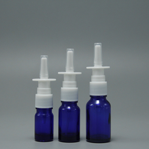 Flacon pulvérisateur en verre de 5 ml avec pompe pour lavage nasal vert ambre bleu de qualité pharmaceutique, pour solution saline normale, échantillon gratuit, MOQ 100 pièces - Product Image 3