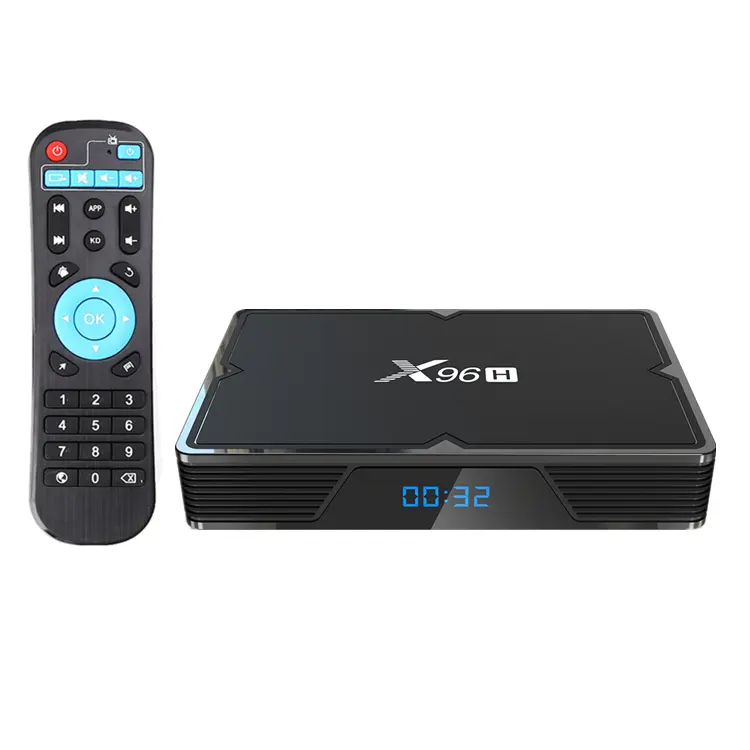 Powerful multi media player X96H Android 9.0 tv box hd mi input and output 4GB 32GB WIFI 2.4G 5G with BT 4k 6k Smart Ott Tv box