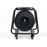 Bobine de câble en acier inoxydable avec roues, bobine vide pour utilisation en câblage de véhicules, instruments et équipements