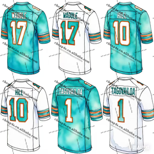 Dropshipping Miami Dolphins American Football Trikot Tyreek Hill Tua Tagovailoa Achane Marino Football Uniform Kostenloser Versand - Product Image 1