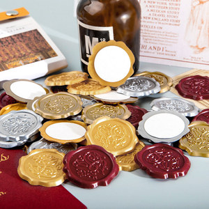 3Dシーリングワックスシール 4色セット ヴィンテージ調 自己粘着ステッカー 結婚式招待状・封筒・装飾用 - Product Image 5