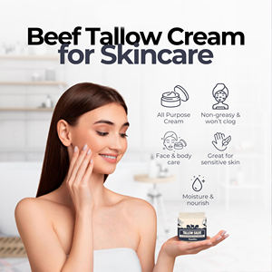 Baume au beurre de suif de bœuf 100% biologique avec logo personnalisé, sans saveur, <span class=keywords><strong>crème</strong></span> pour le <span class=keywords><strong>visage</strong></span>, hydratant, pores pour une hydratation quotidienne, soin doux et souple - Product Image 3