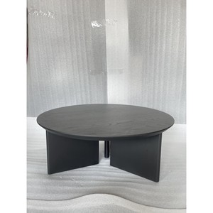 โต๊ะกาแฟสมัยใหม่ 900 x 900 x 355 มม. ไม้สีดำ สำหรับเฟอร์นิเจอร์บ้าน - Product Image 4