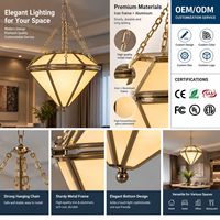 Lustre moderne personnalisé OEM ODM, grande lampe suspendue LED de luxe, éclairage de plafond sur mesure pour hôtel, villa, projet