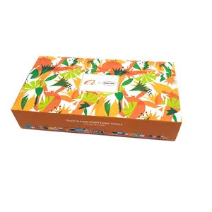 Gaveta retangular personalizada de alta qualidade para embalagem de caixa de biscoitos, recipientes para biscoitos de animais de padaria caseira