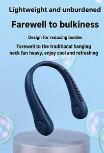 Wholesale USB Lazy Leafless <b>Neck</b>-mounted <b>Fan</b> for Outdoor Use Lightweight Powerful Quiet Multi-speed Digital Display - Product Image 5