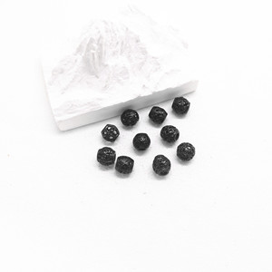 Black Stainless Steel Round Bead Spacer For Bracelet Making GZY-PJ20 Casting Heart Snowflake Circle Pattern Jewelry Findings - Product Image 3